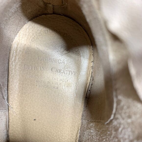 Officine Creative Women's Leather Block Sandals Heels Neutral Color 8 - Picture 8 of 12